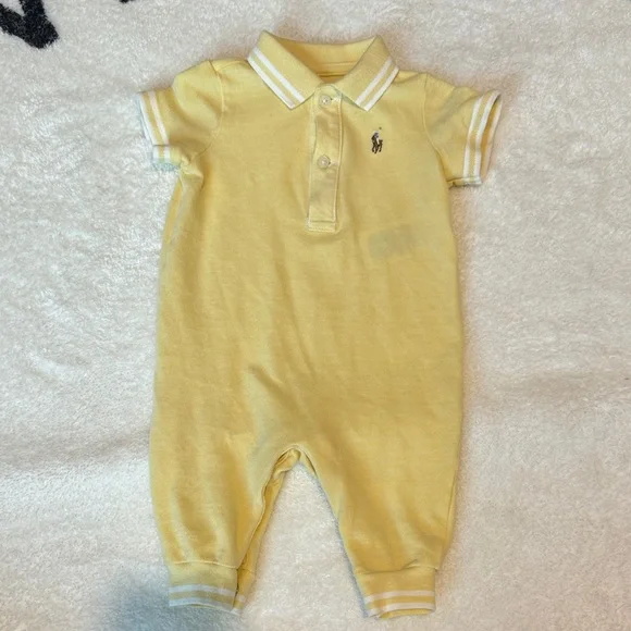 Ralph Lauren Soft Yellow Baby Bodysuit - Picture 1 of 1